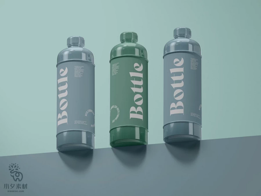 塑料瓶矿泉水瓶饮料瓶包装vi提案展示效果图智能文创样机PSD素材【003】